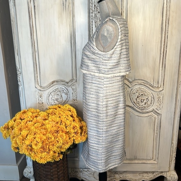 Ann Taylor Factory Retro 60’s Tweed Sleeveless Empire Dress  Attached Over Top - Picture 6 of 10